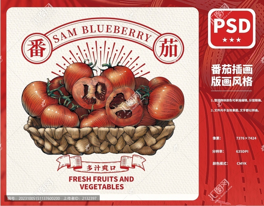番茄插畫