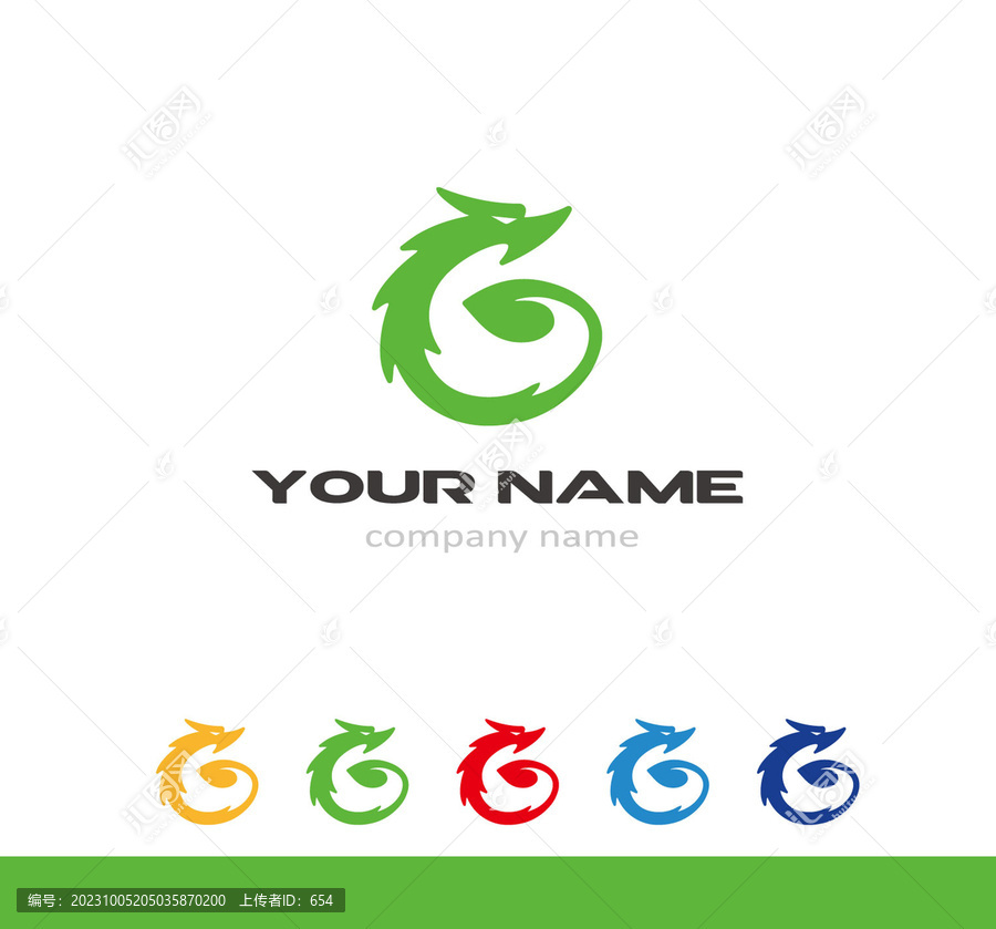 字母C龙logo