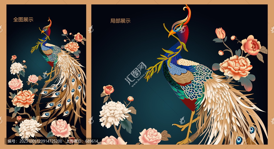 孔雀插畫