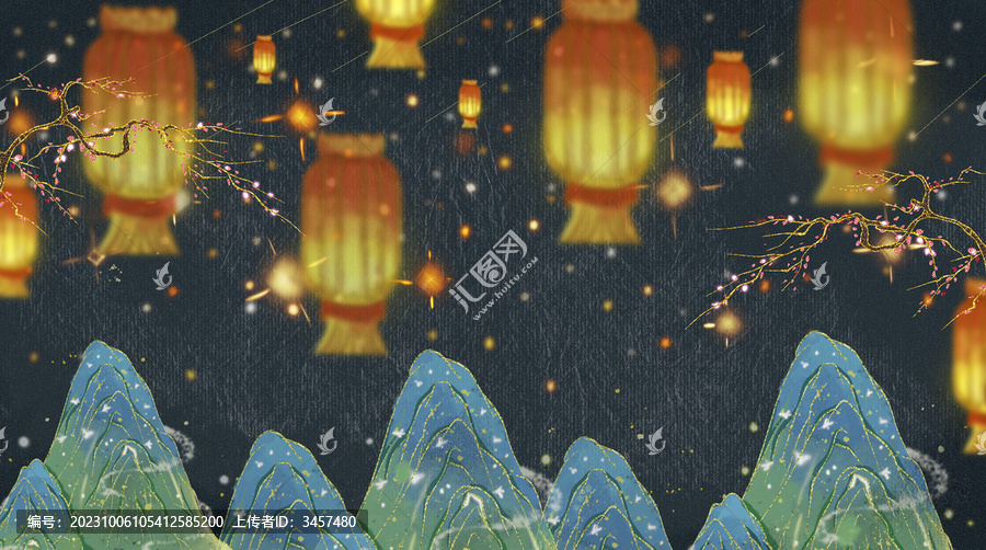 山河錦繡插畫