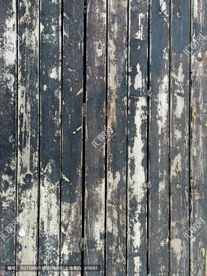 木板破旧黑漆剥落背景
