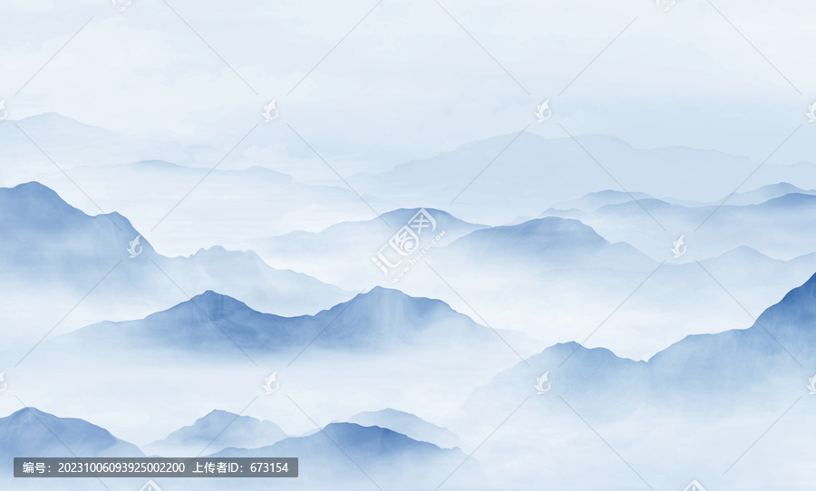 夹丝玻璃山水