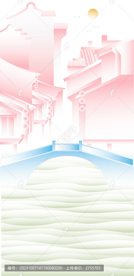 新中式漸變水鄉(xiāng)