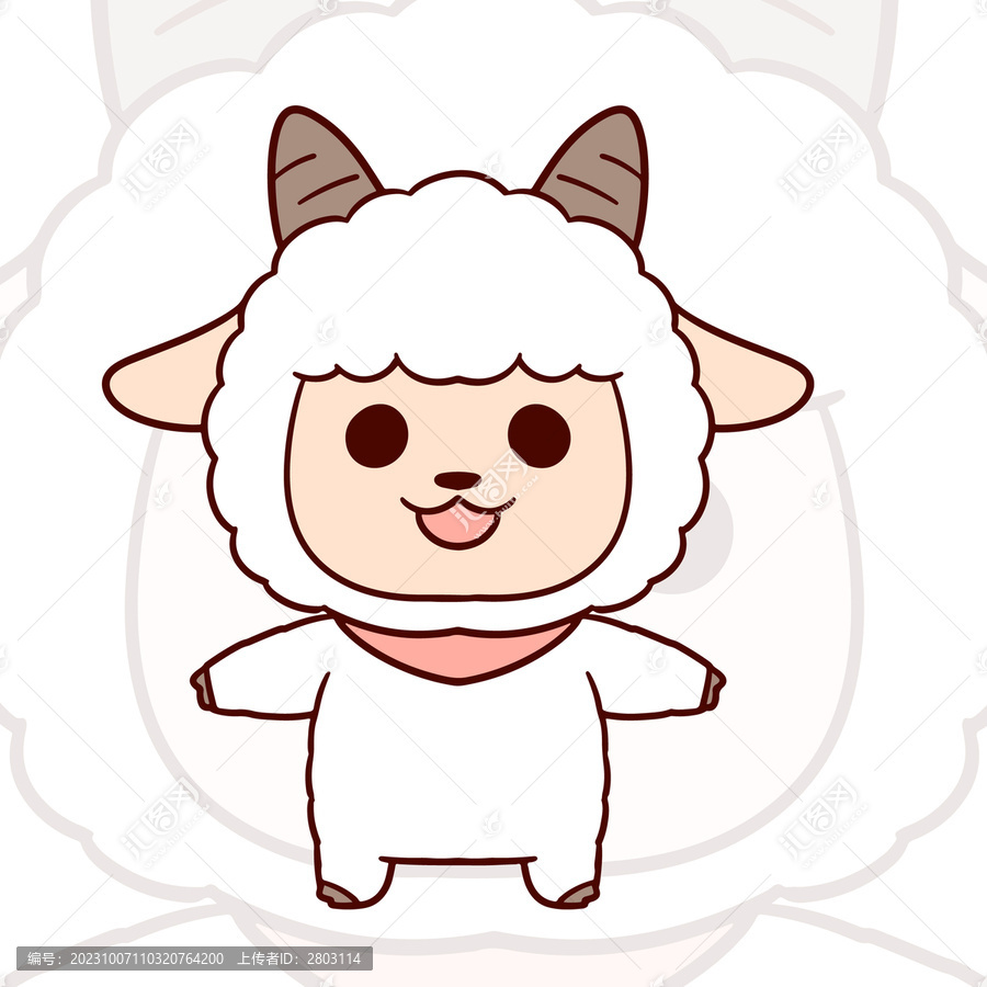 卡通小羊小山羊