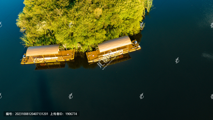 夏季的长春净月潭湿地公园风景