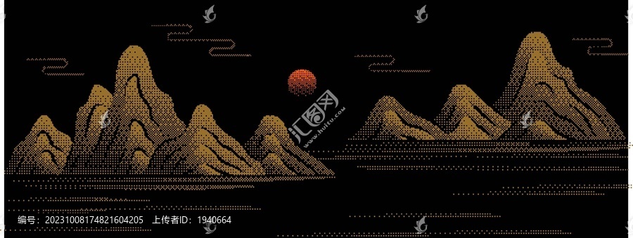山水抽象裝飾畫