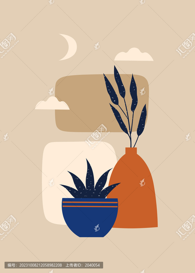 簡約歐式花瓶裝飾畫