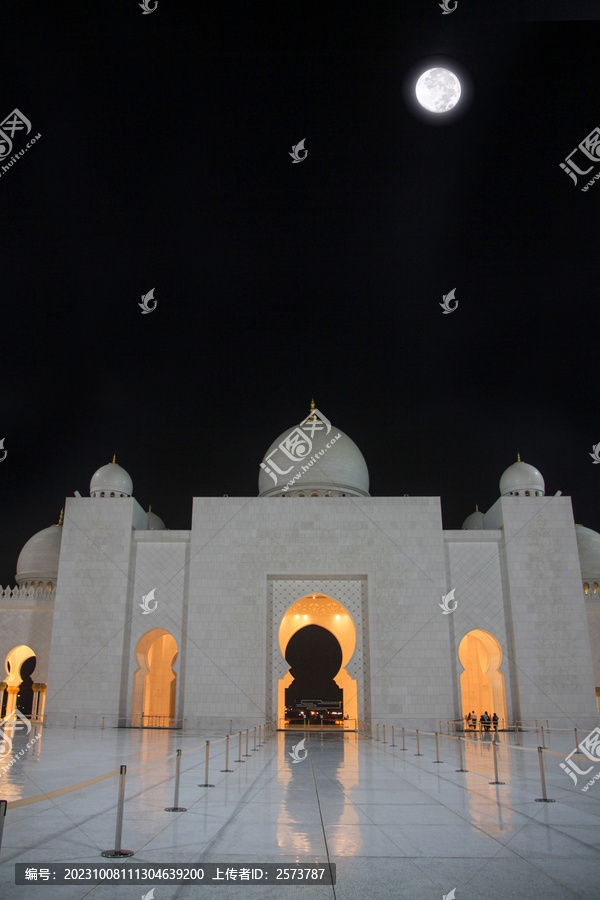 阿布扎比谢赫扎伊德清真寺夜景