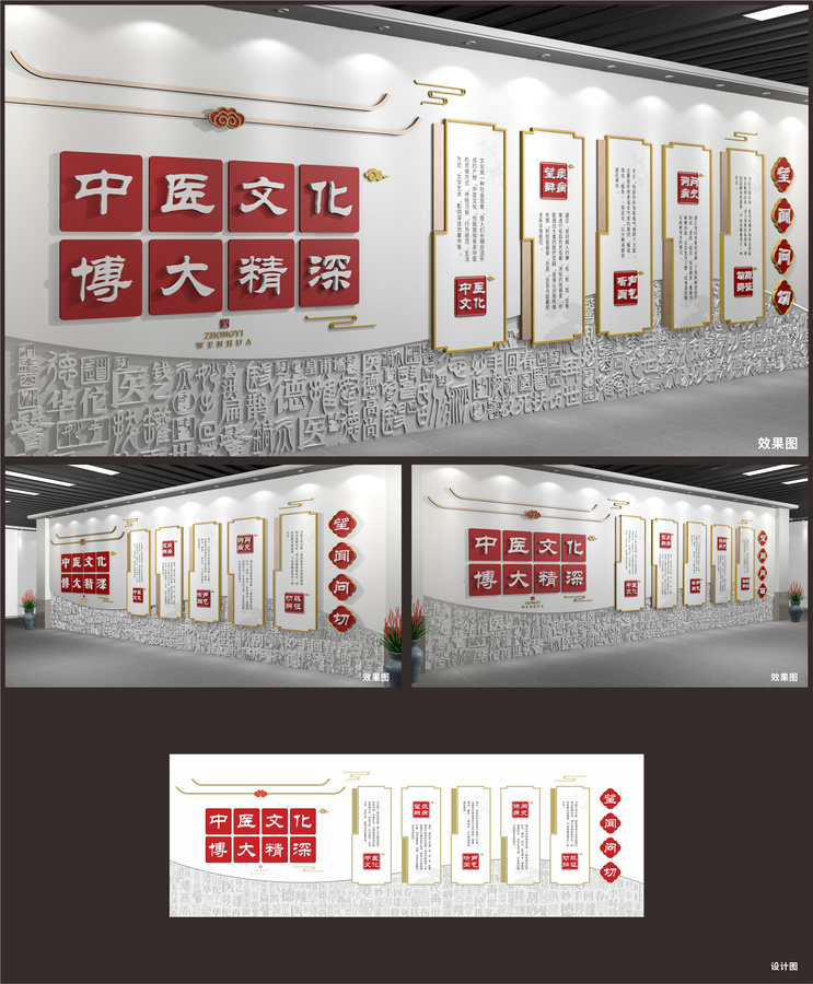 中醫(yī)文化展示展廳墻