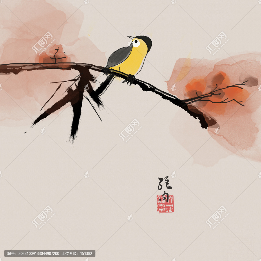 水墨花鳥畫