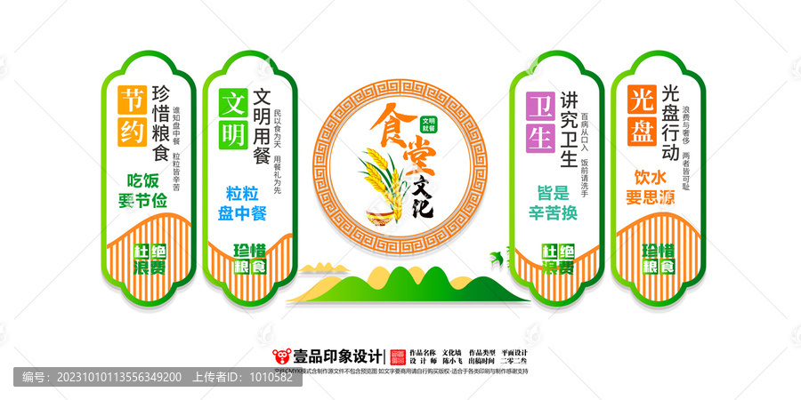 食堂文化墻