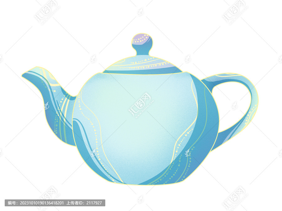 國(guó)潮茶壺插畫