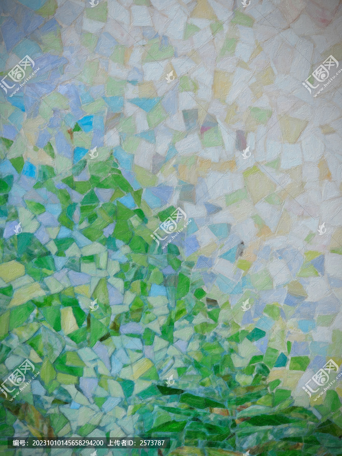 抽象馬賽克厚涂油畫背景裝飾畫