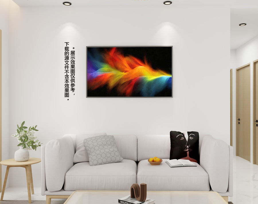 抽象暈影油畫背景裝飾畫