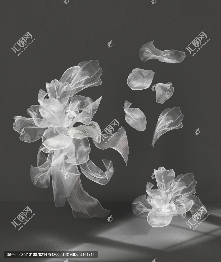 白色絲網(wǎng)花造型設(shè)計(jì)