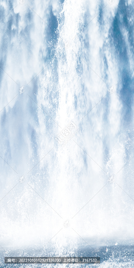 瀑布流水生財背景
