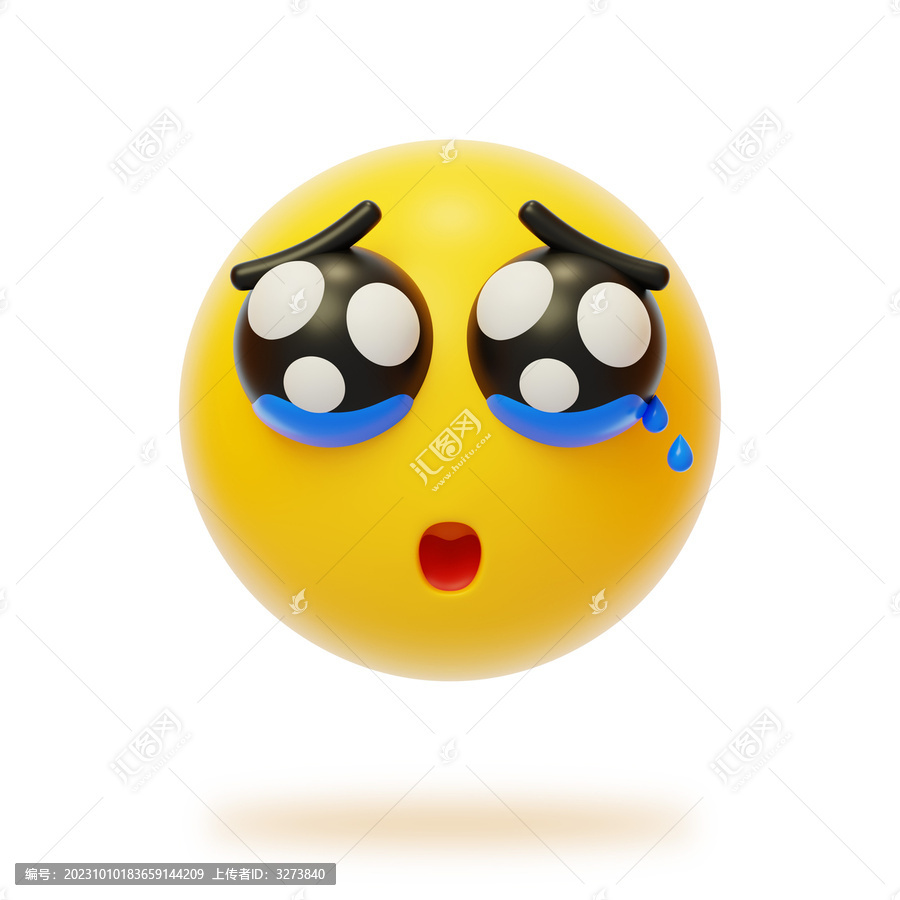 社交情緒表情情感反應委屈3D