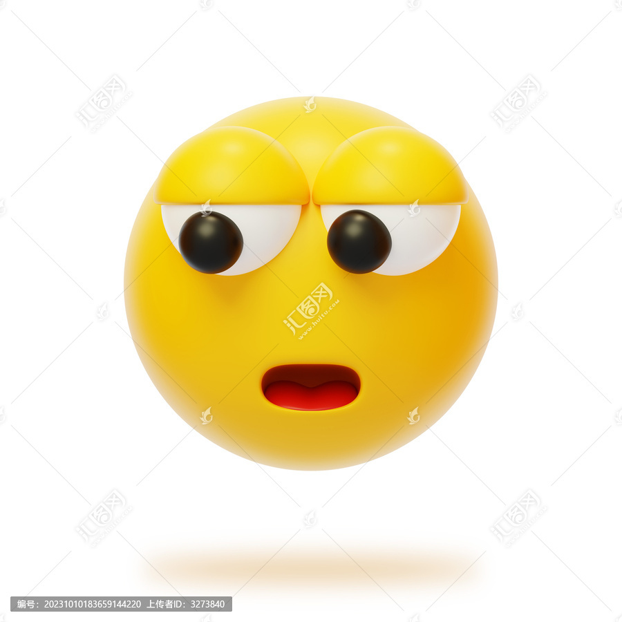社交情緒表情情感反應嘆氣3D