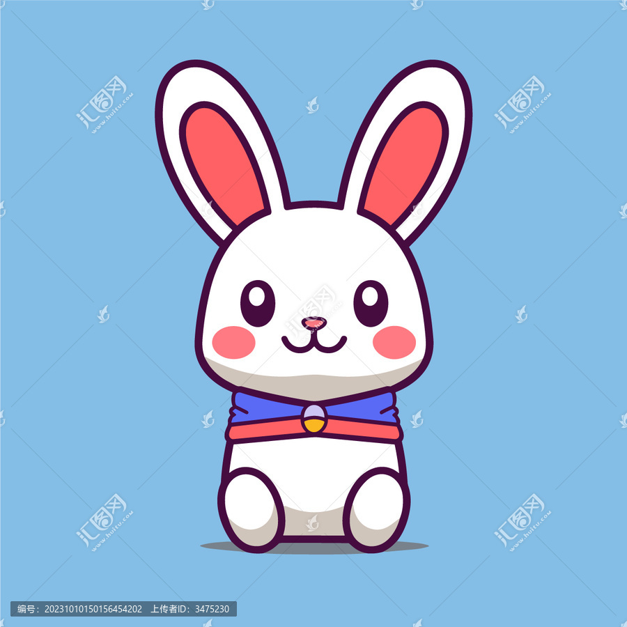 卡通兔子插畫素材