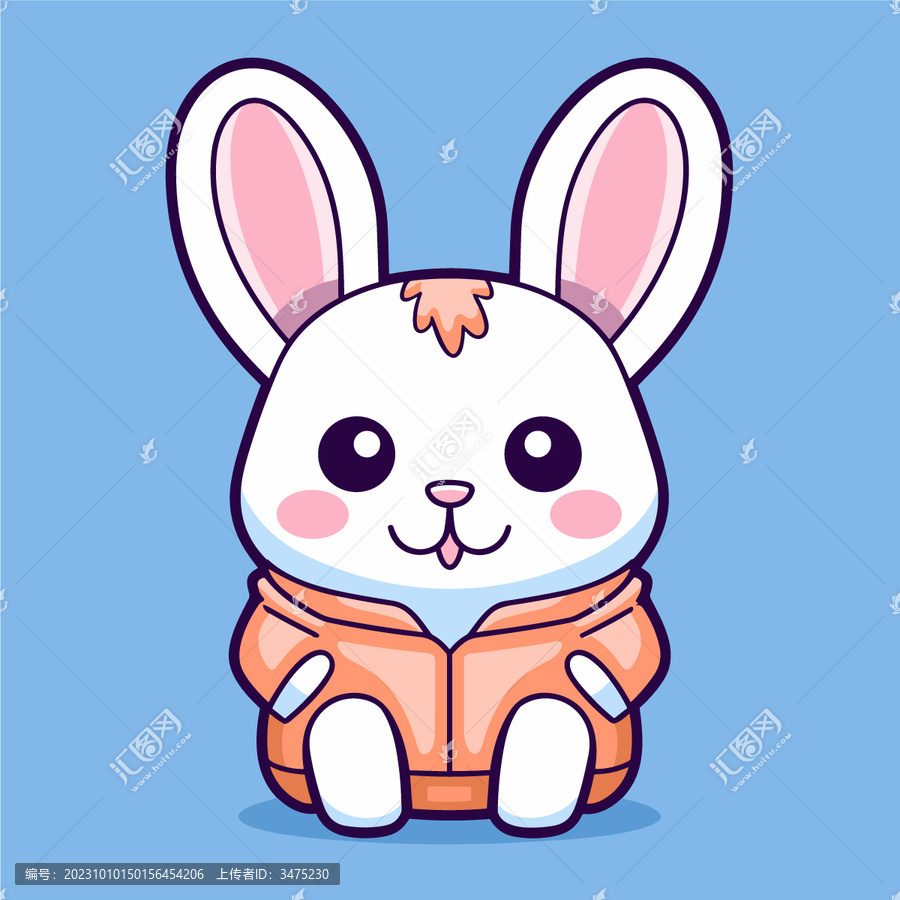 卡通兔子插畫素材