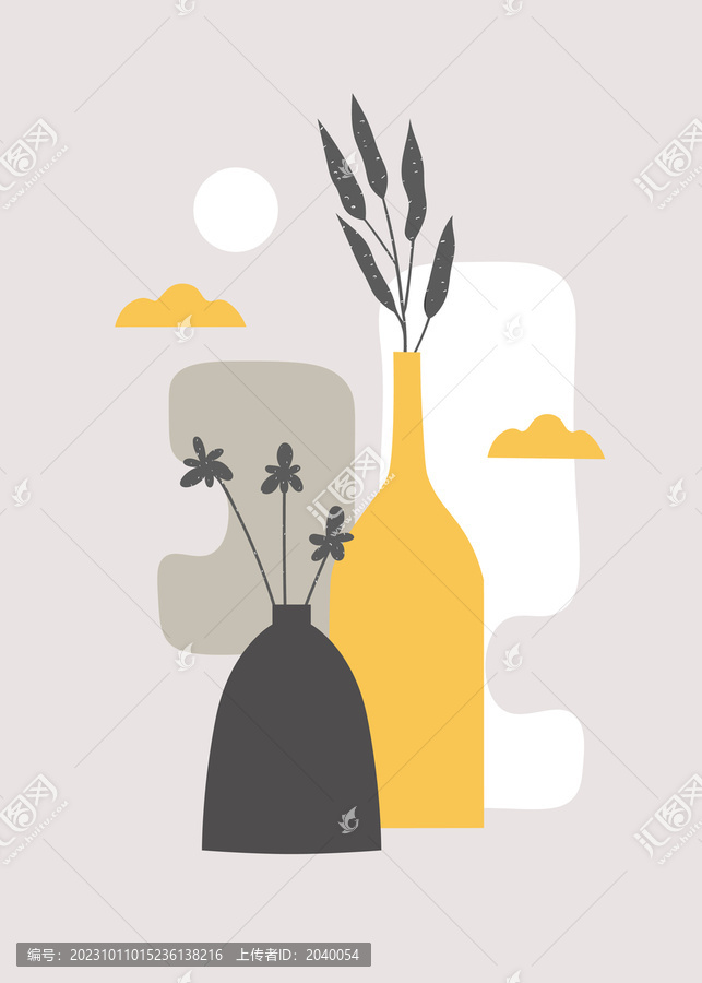 簡(jiǎn)約裝歐式花瓶圖形