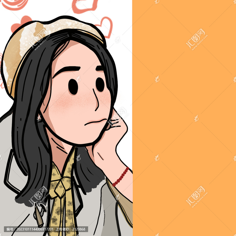 原創(chuàng)手繪卡通女孩頭像