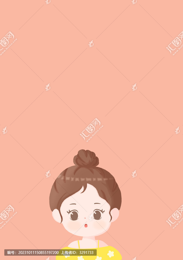 丸子頭兒童頭像