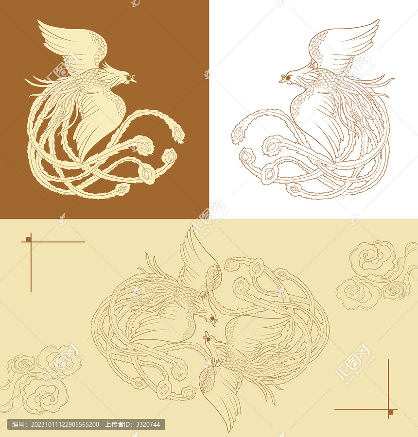 鳳凰呈雙插畫(huà)