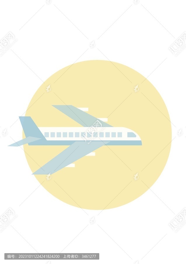 飛機(jī)扁平矢量素材