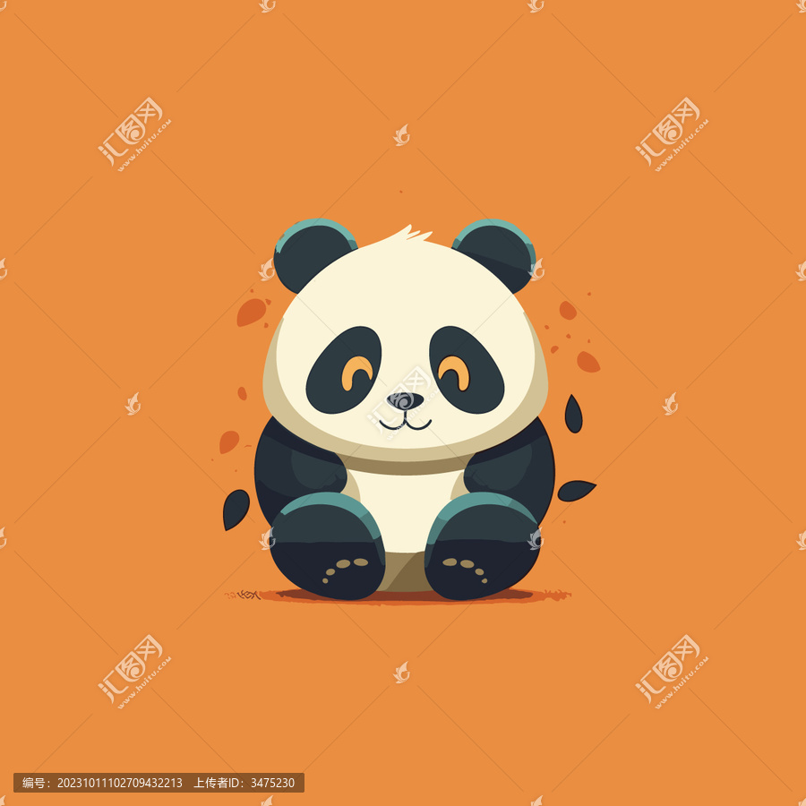 卡通熊貓矢量素材