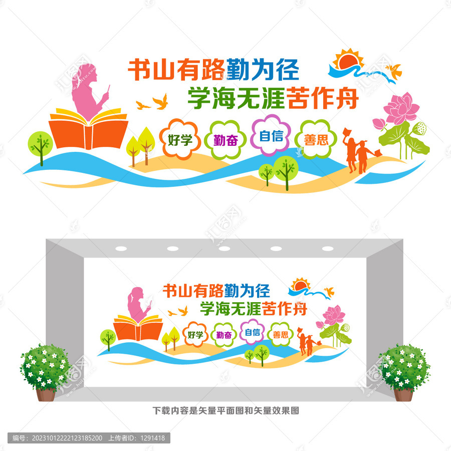 讀書教育文化墻