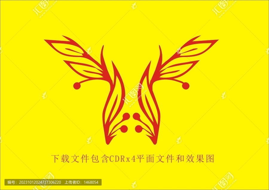 矢量翅膀底紋花紋素材線條