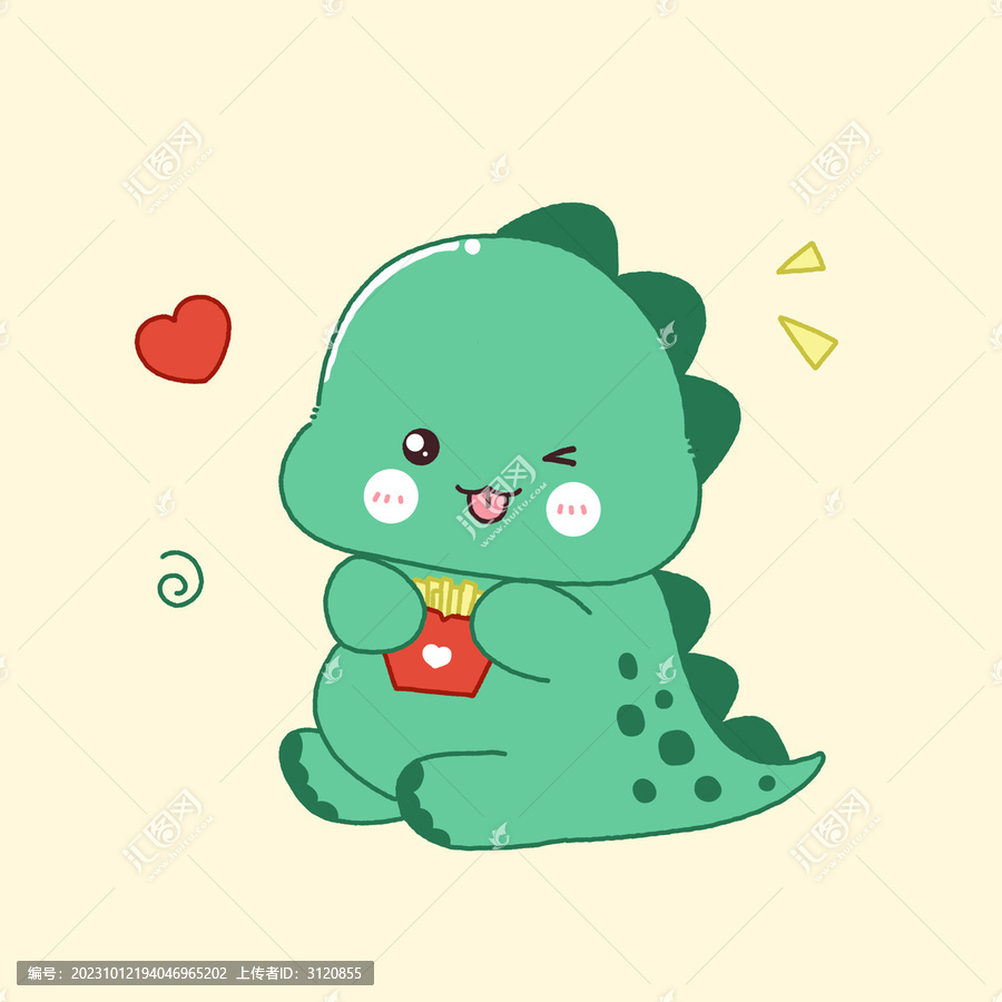 可愛簡約小恐龍