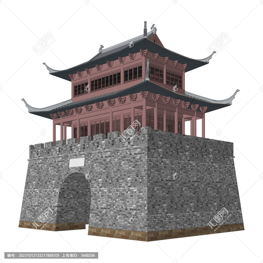 長(zhǎng)汀古鎮(zhèn)軸測(cè)效果