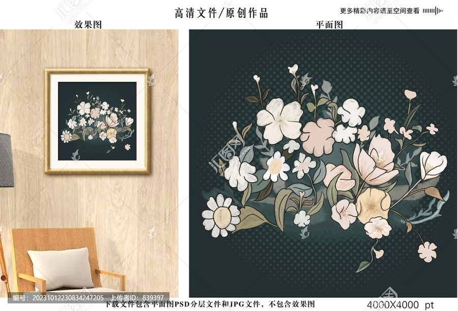 國(guó)風(fēng)花卉裝飾畫(huà)
