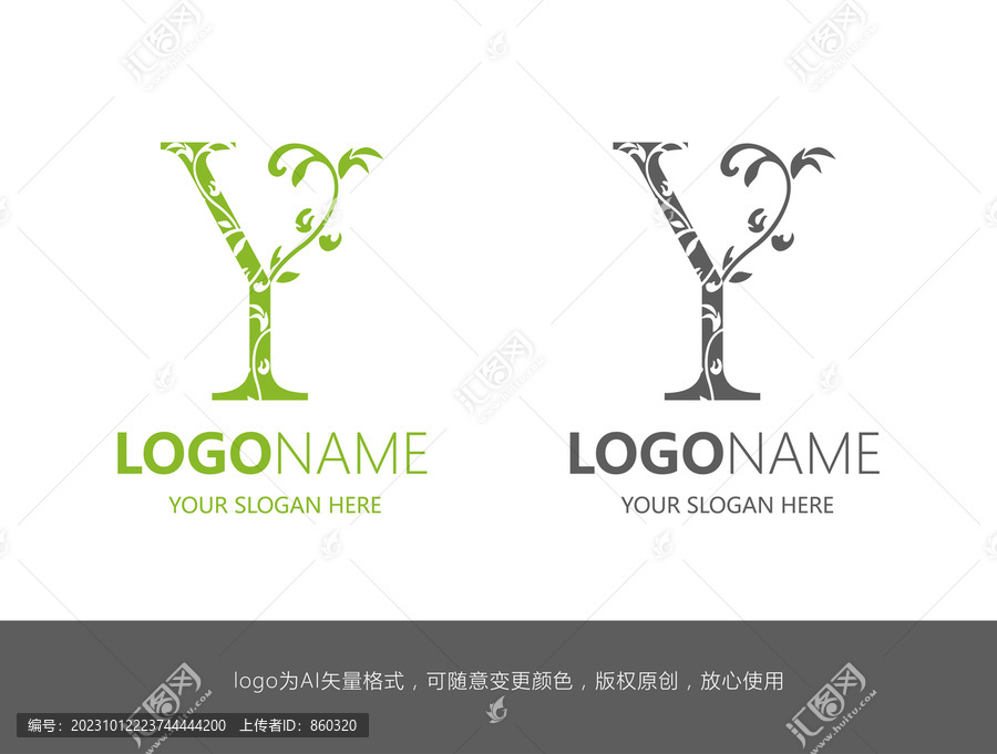 Y簡約字母logo