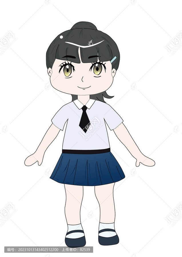 女孩卡通分層