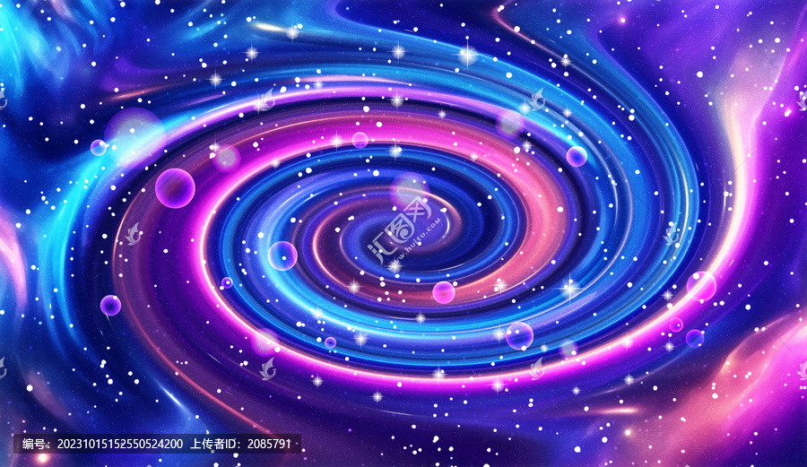 彩色旋渦星空