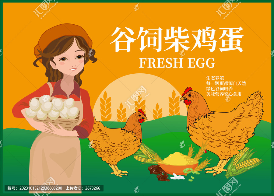 雞蛋包裝插畫