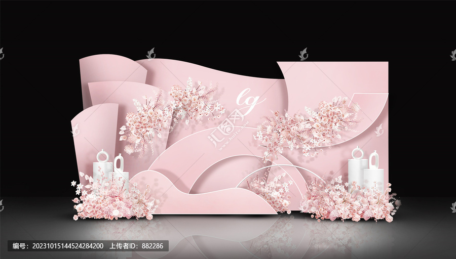 粉色婚禮設(shè)計(jì)效果圖