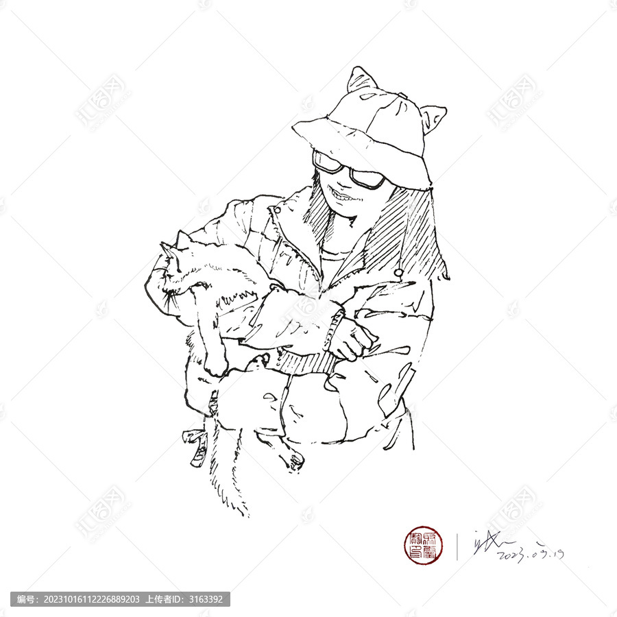 女生與貓咪
