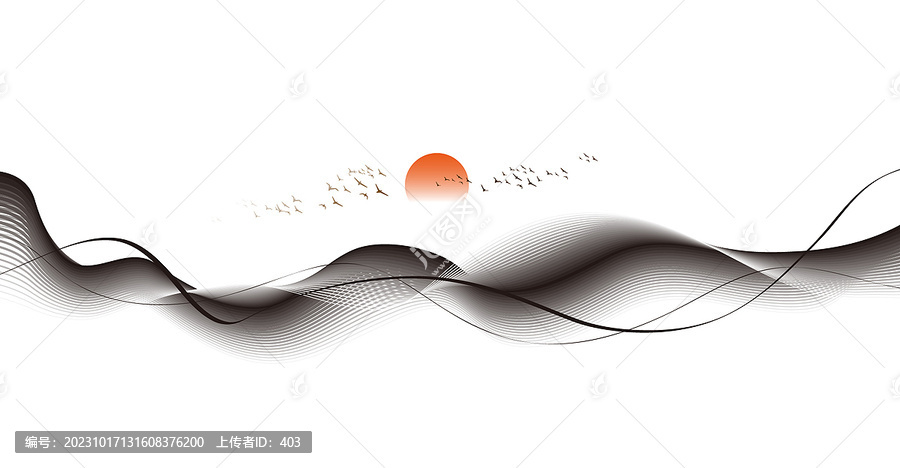 禪意地產(chǎn)抽像藝術(shù)線條裝飾畫