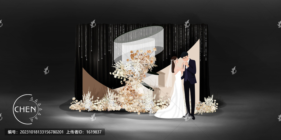 泰式香檳色婚禮迎賓區(qū)
