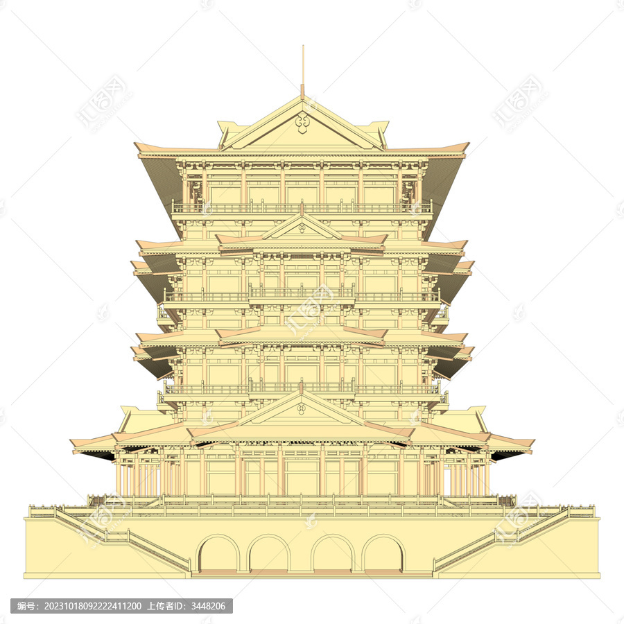 實木閣樓立面效果