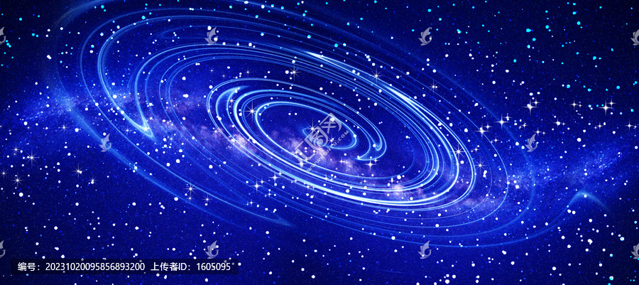 藍(lán)色宇宙旋渦星空軟膜裝飾畫(huà)