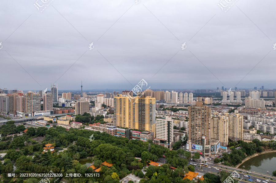 河南洛阳城市风光建筑航拍