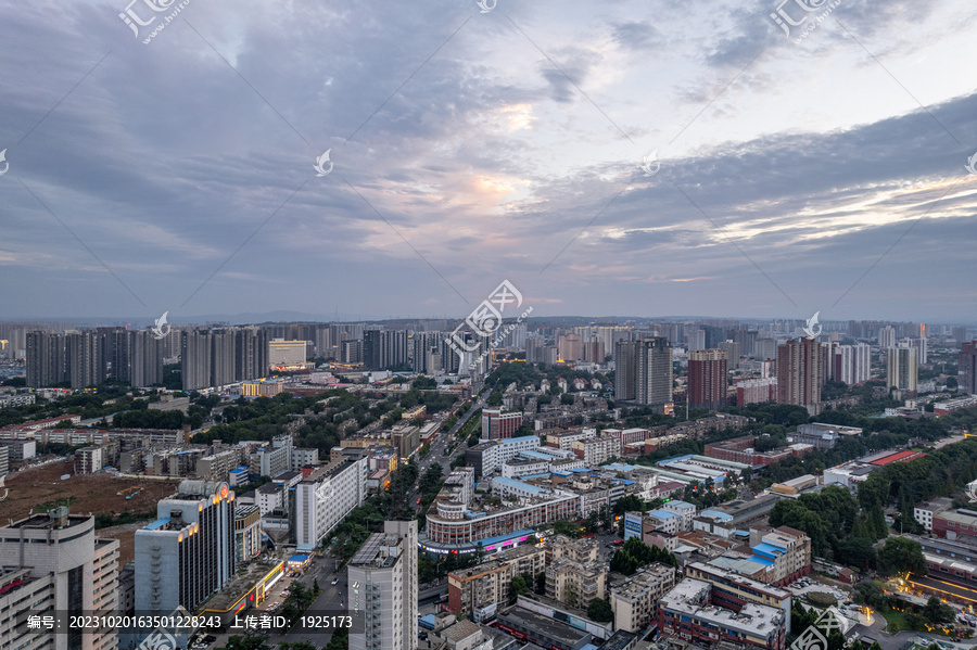 河南洛阳城市风光建筑航拍