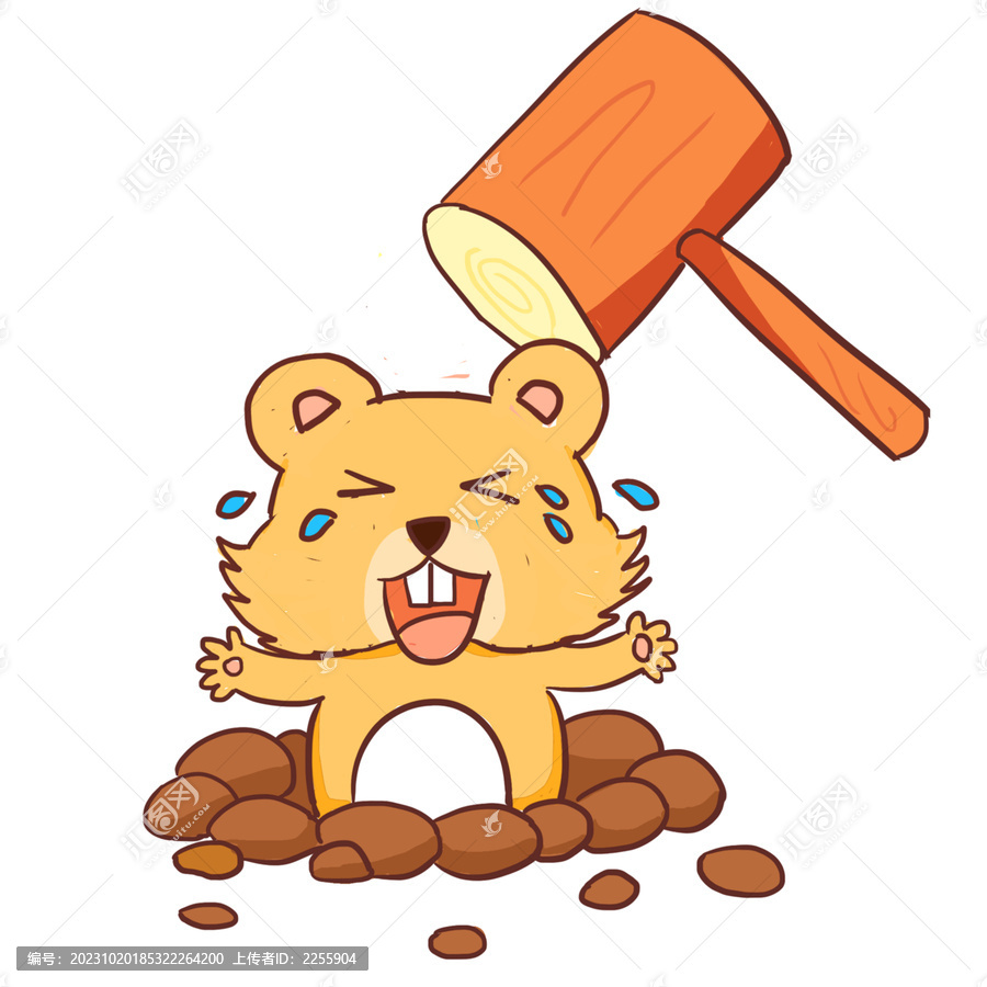 手繪卡通打地鼠游戲免摳元素