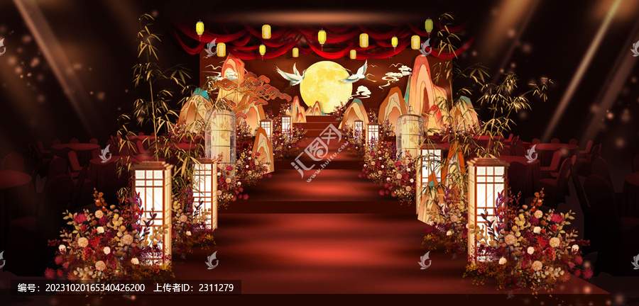 中式婚禮效果圖