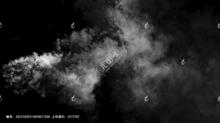 黑底煙霧